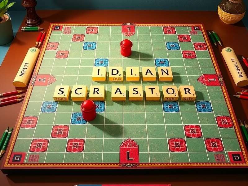 Indian Scrabble Master Game Board